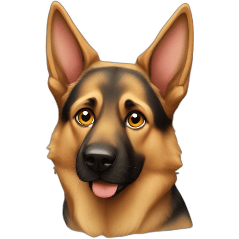 german shepard with cat emoji