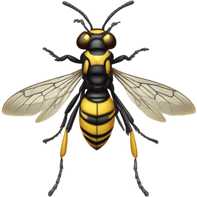 Realistic, scary wasp emoji