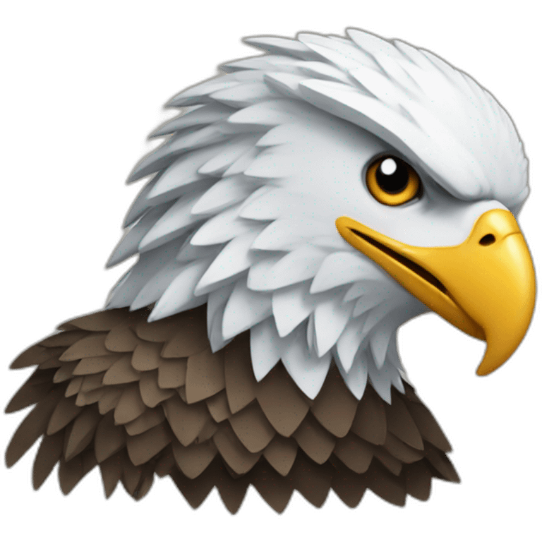 Eagle with frac emoji