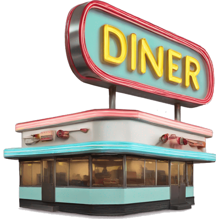 50's diner sign  emoji