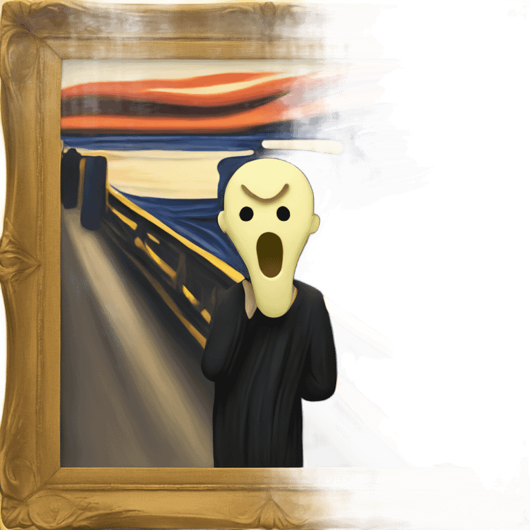 The scream painting emoji