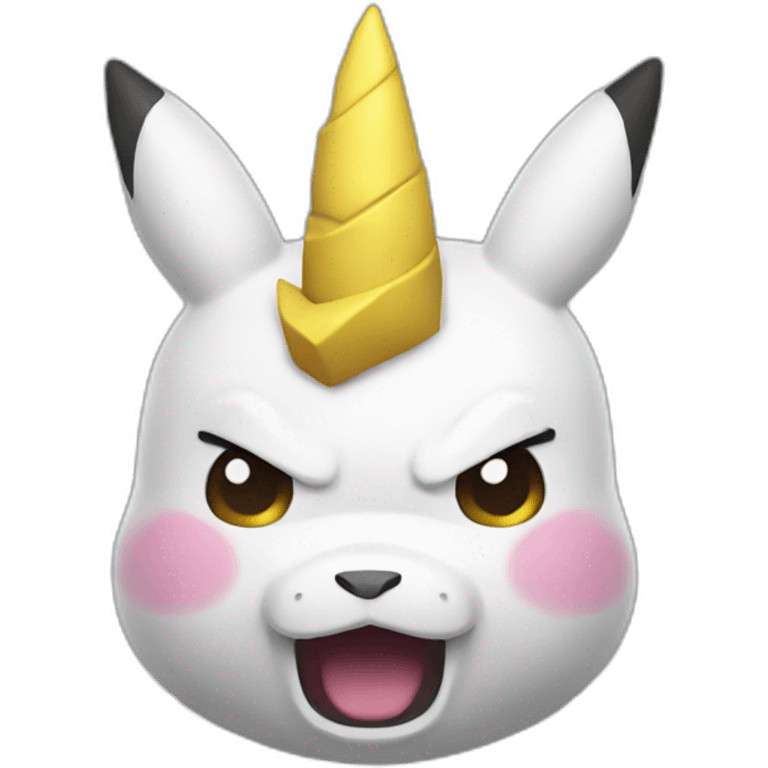 Angry unicorn Pikachu emoji