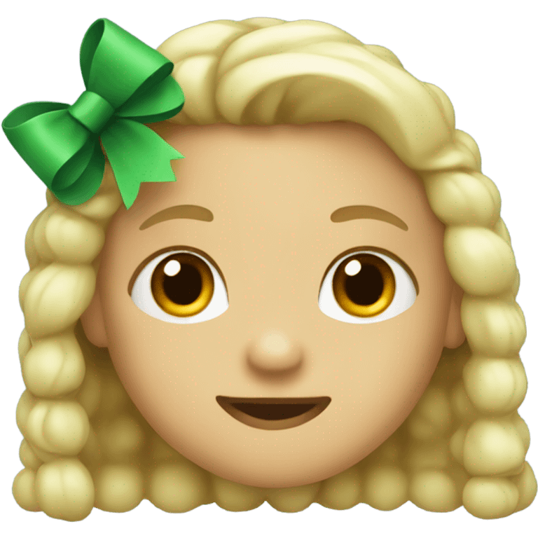 Green bow emoji