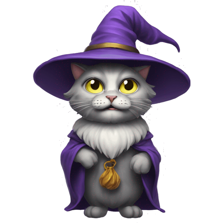 Creepy Wizard cat emoji