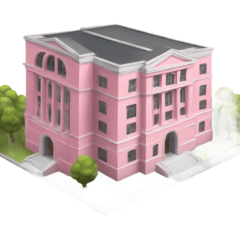 pink university building emoji