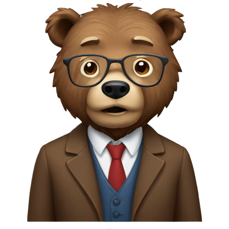 Grizzly bear professor emoji