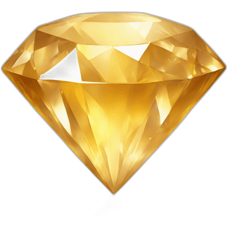 Golden crystal diamond shape emoji