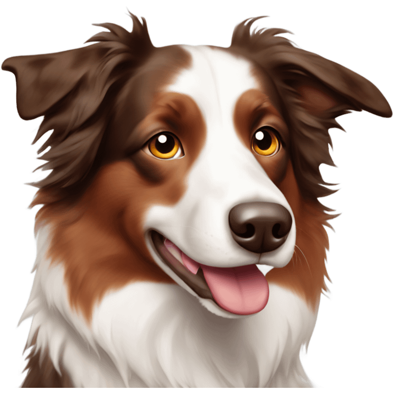 Red Merle border collie emoji