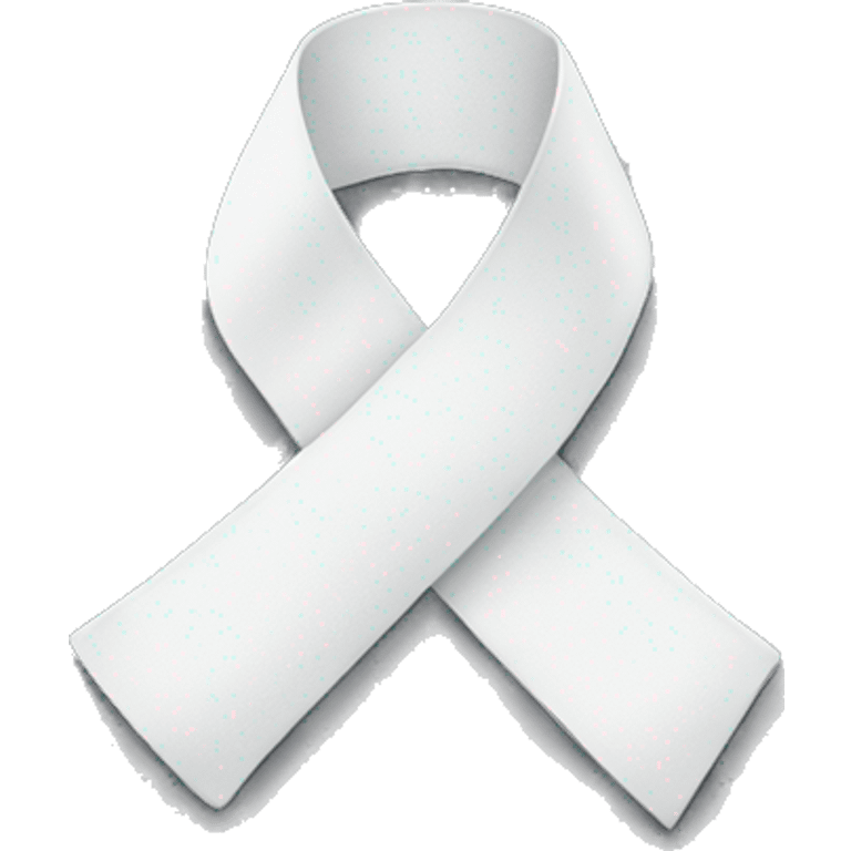 white ribbon  emoji