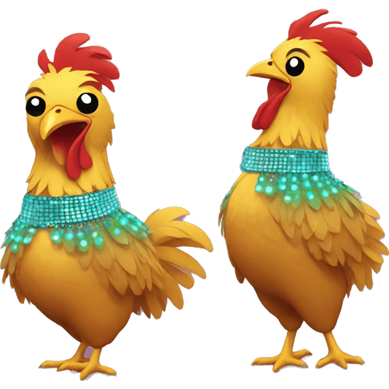 Disco chicken emoji