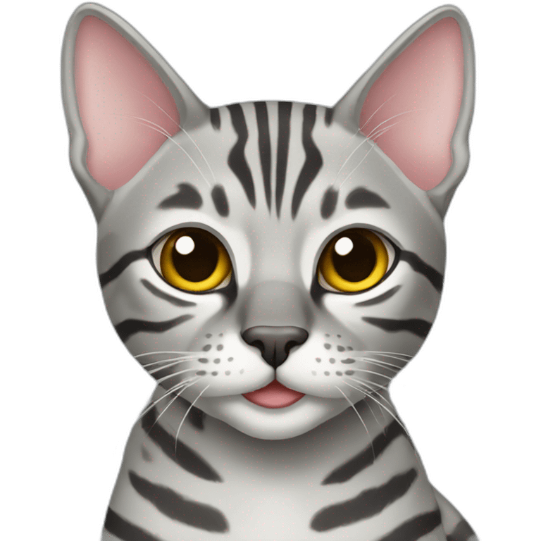 silver bengal cat emoji