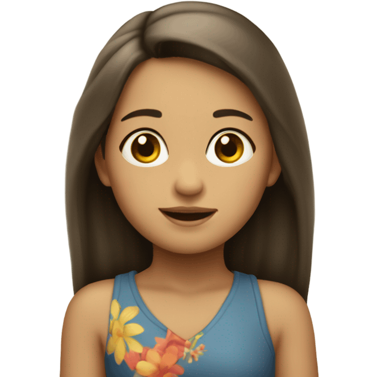 niña dentro del mar emoji