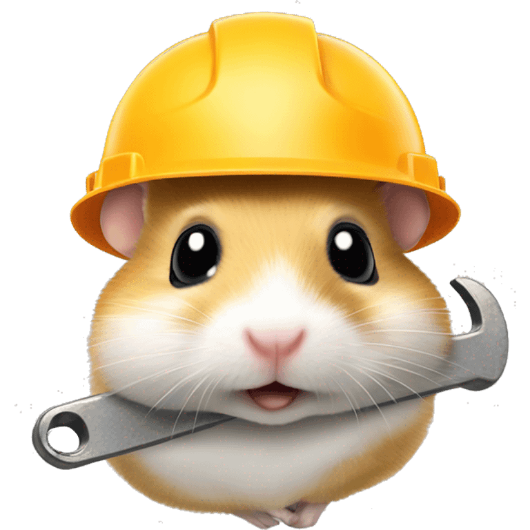 hamster head in a construction helmet with a wrench emoji