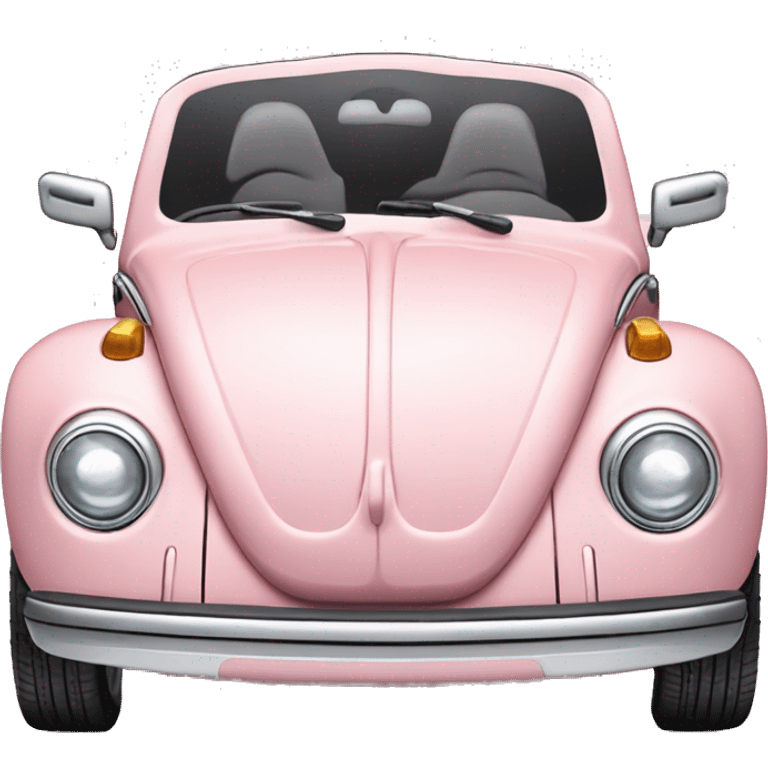 2019 Pastel pink Volkswagen beetle bug convertible  emoji