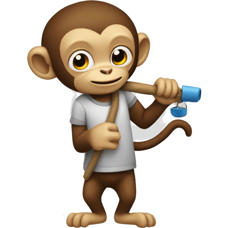 Monkey working emoji