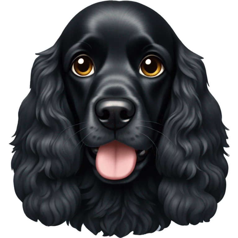 Black Cocker Spaniel Dog  emoji