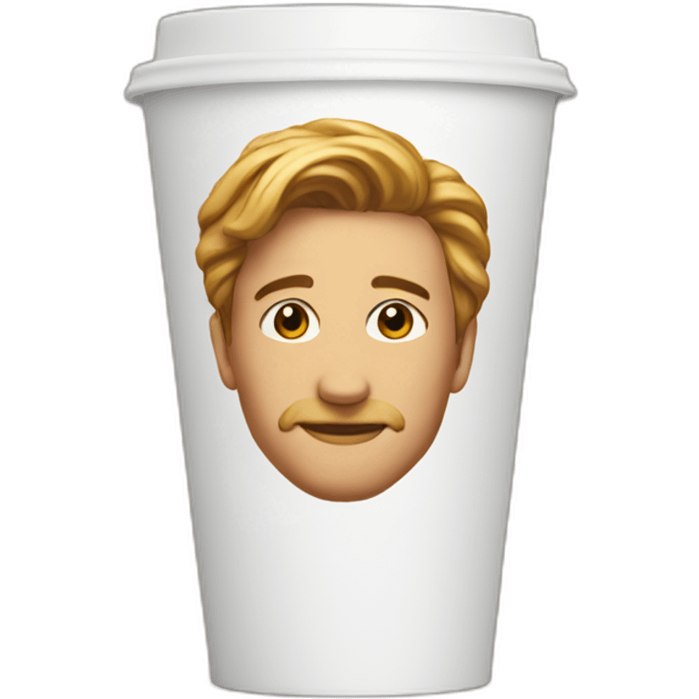 portrait on a coffee cup to go emoji