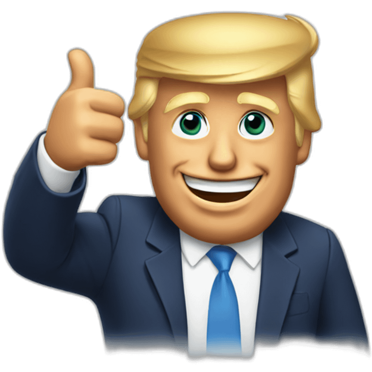 Donald Trump showing thumbs up emoji