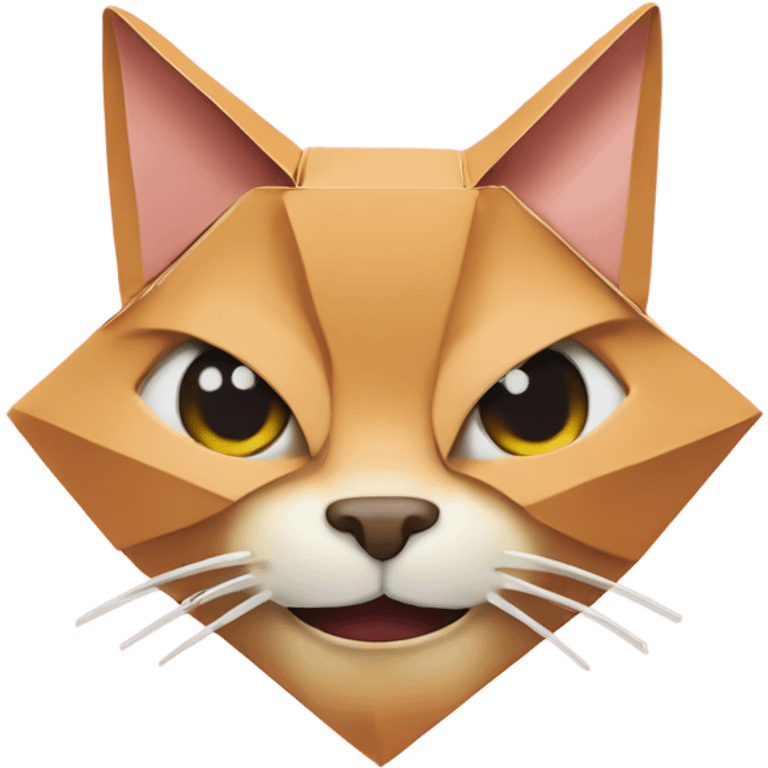 cat smiling origami saumon emoji