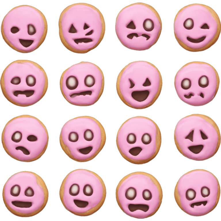 Light pink Halloween one cookies  emoji