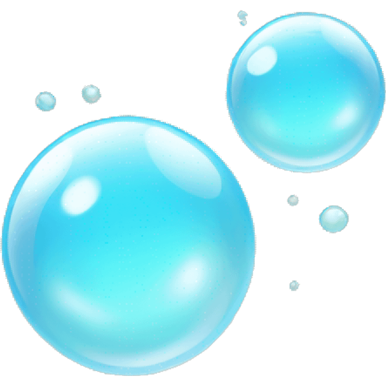 Light blue soap bubbles emoji