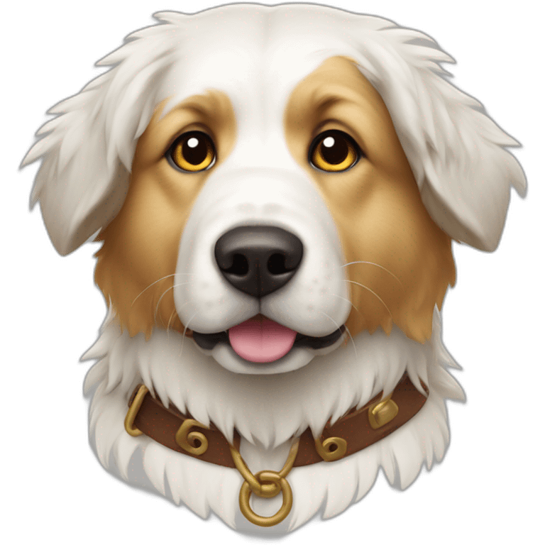 Pyrenees mountain dog White pirate costum emoji