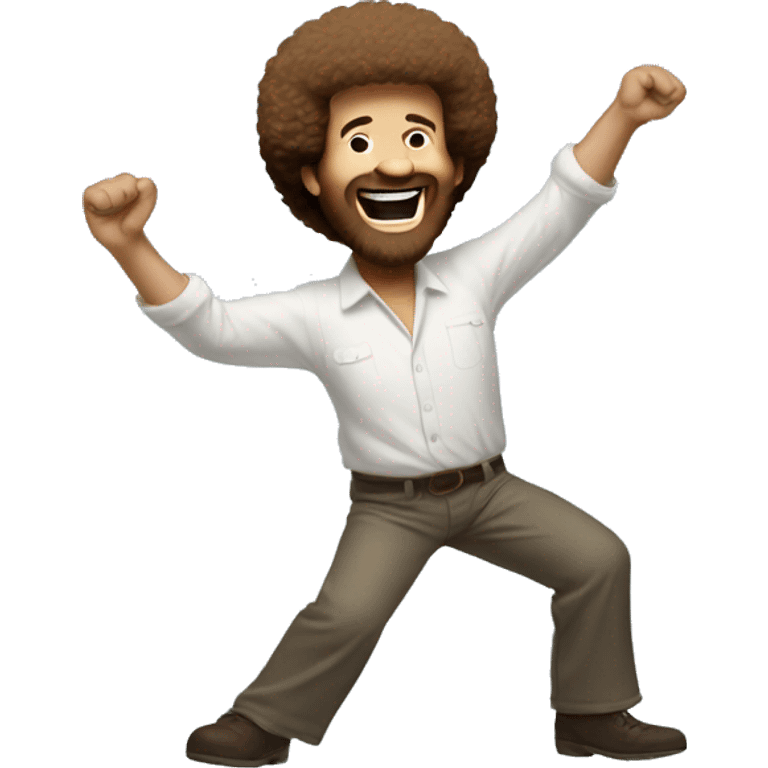 Dancing Bob Ross emoji