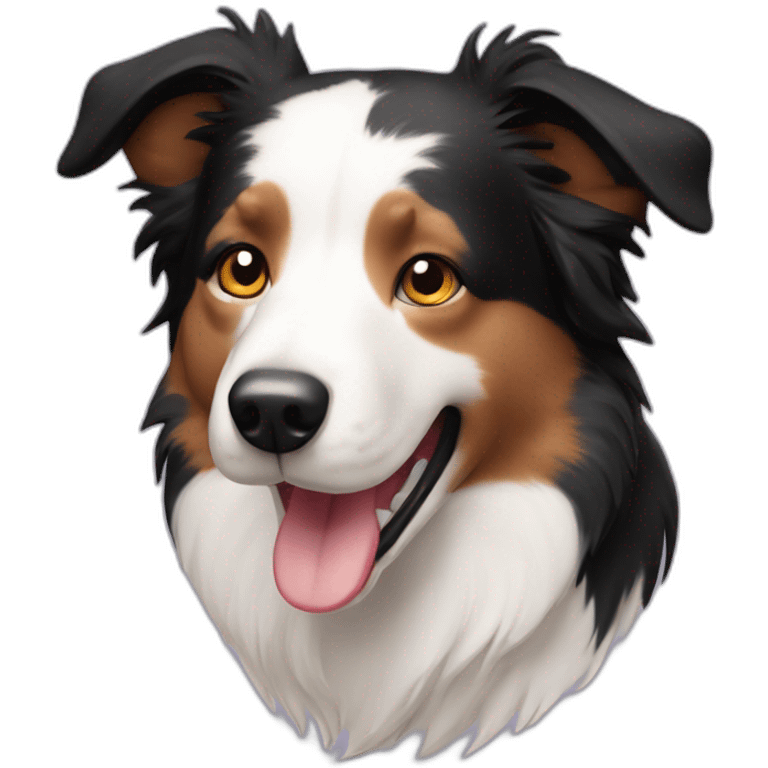 3 color border collie emoji