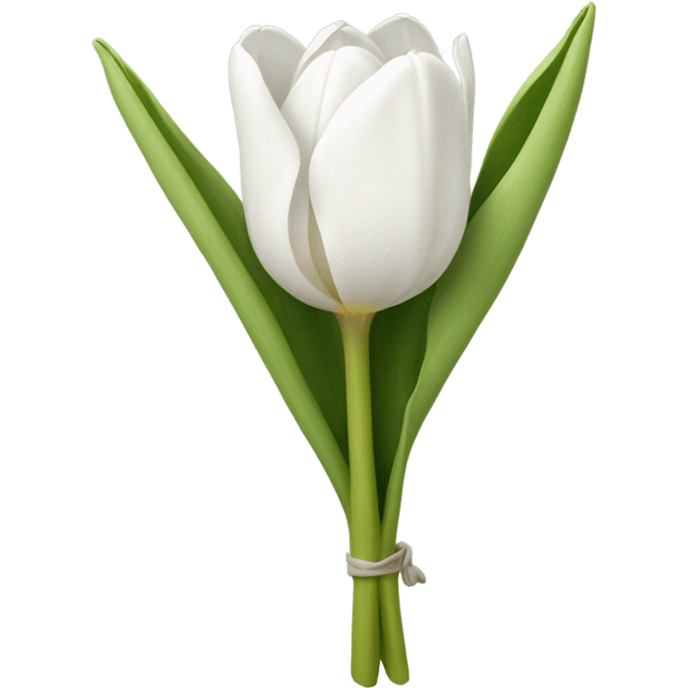 white tulip bouquet  emoji