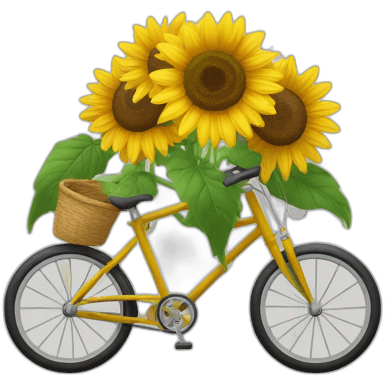 Tournesol sur un vélo emoji