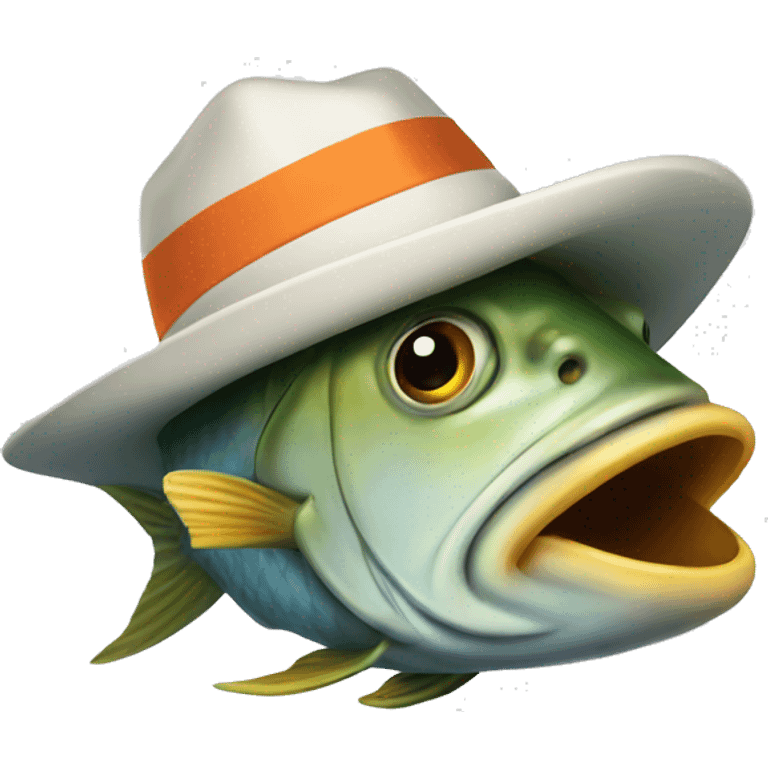 fish with hat emoji