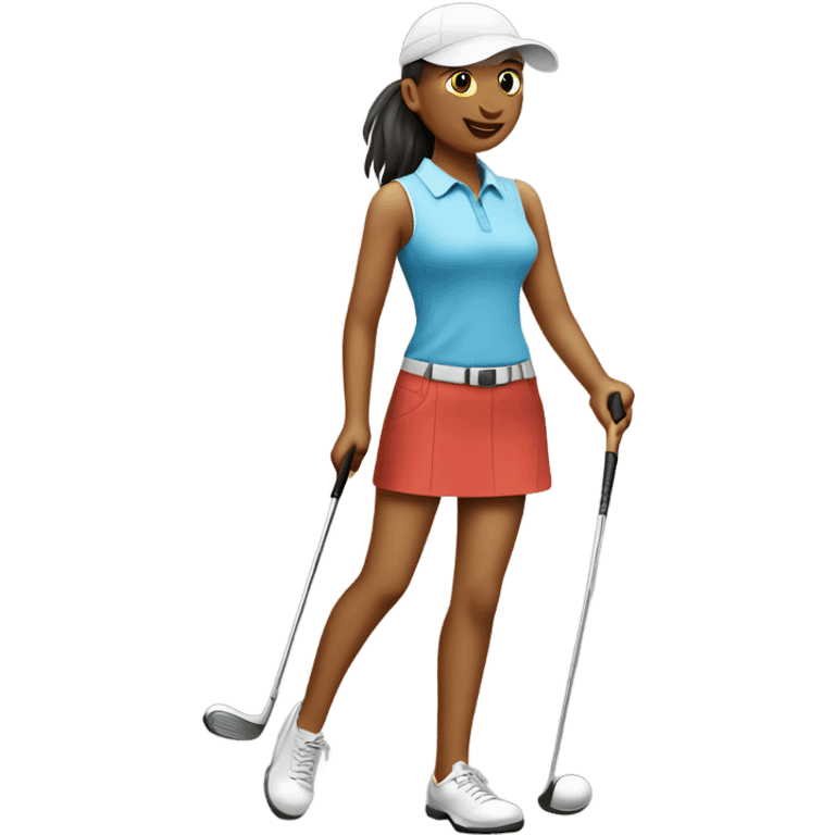 Girls golfing emoji