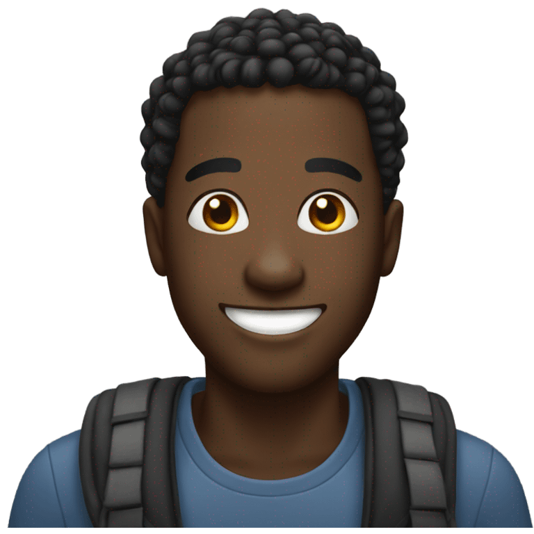 black guy smiling emoji