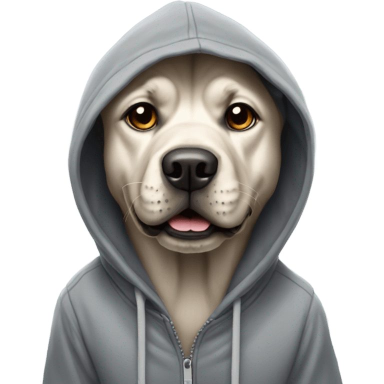 Dog wearing a hoodie  emoji