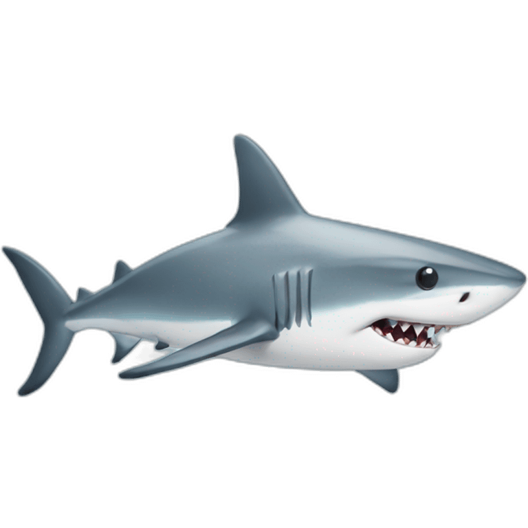 Shark with a serum for face emoji