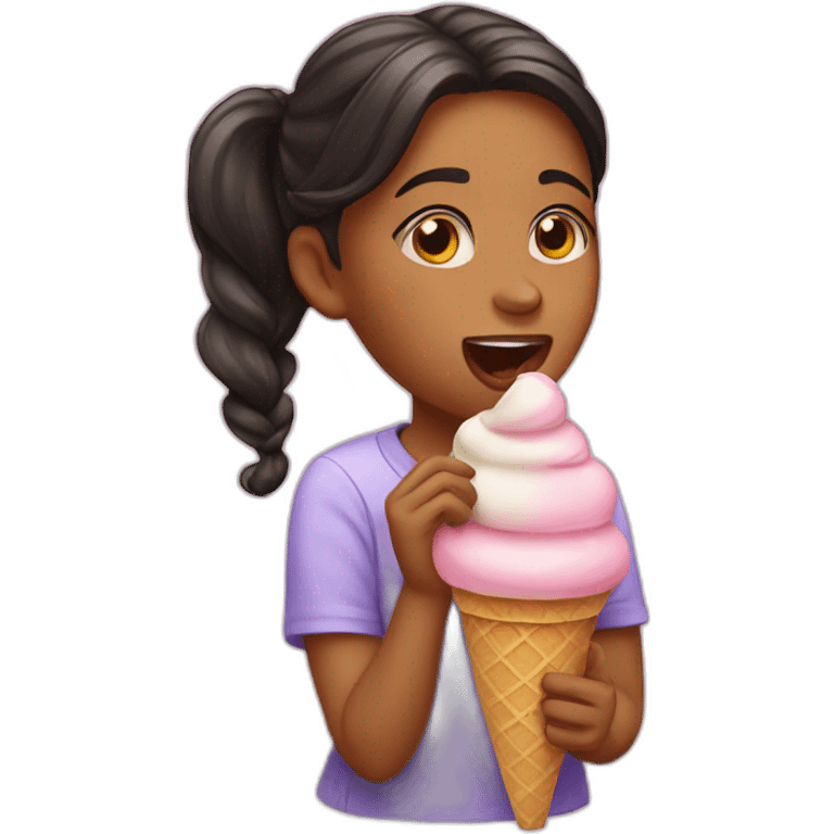 Girl suck icecream emoji