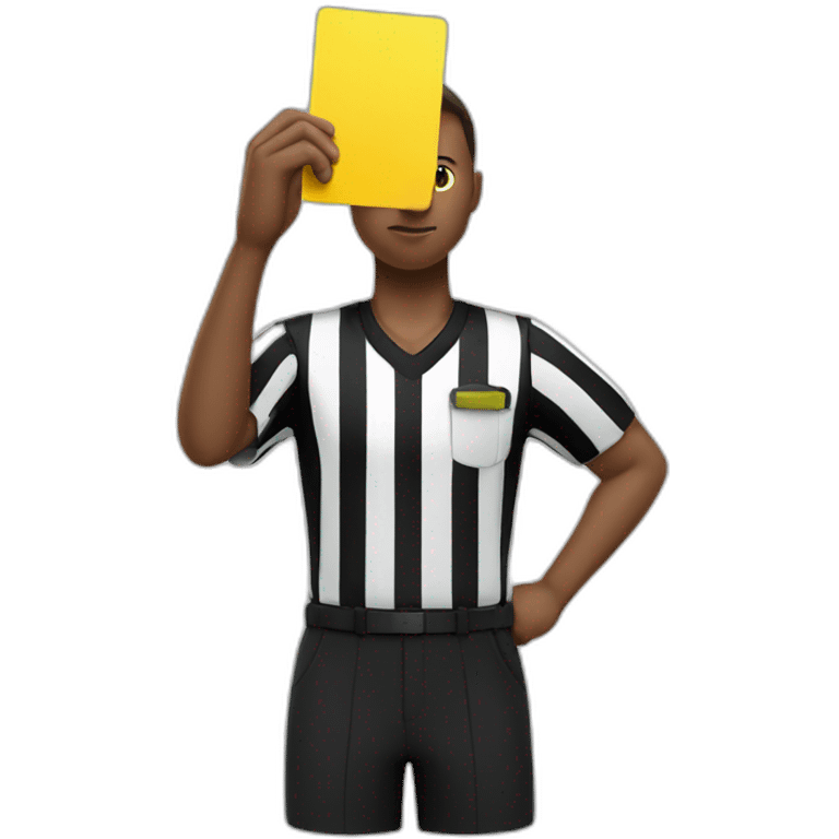 referee holding yellow card emoji