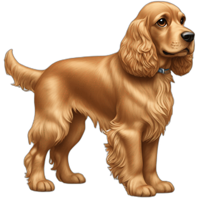 Dog-golden-english-cocker-spaniel-standing emoji