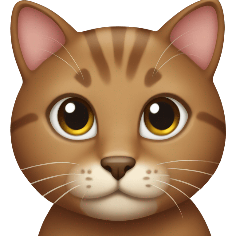 Cute brown cat emoji