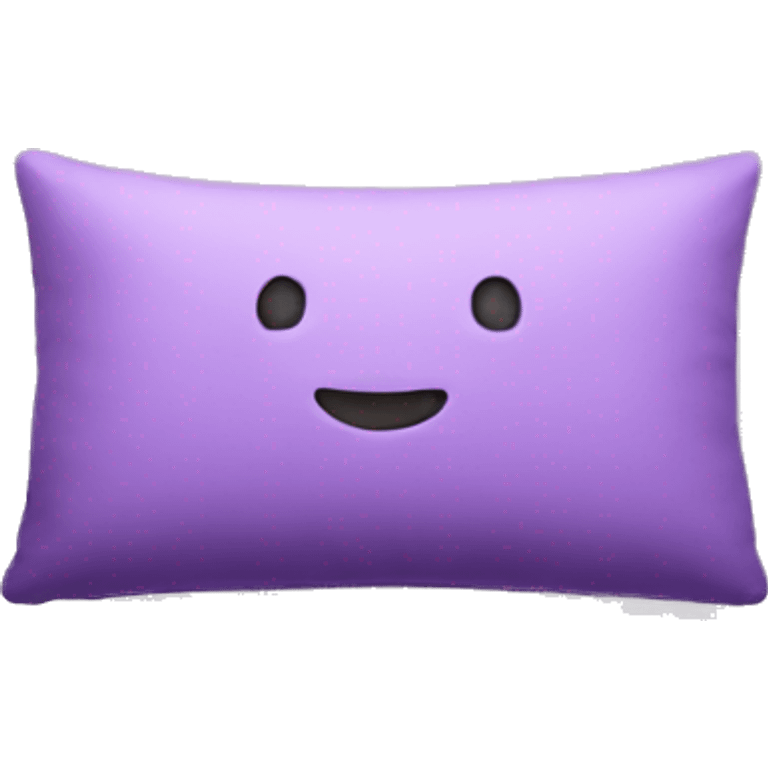 Un coussin violet emoji