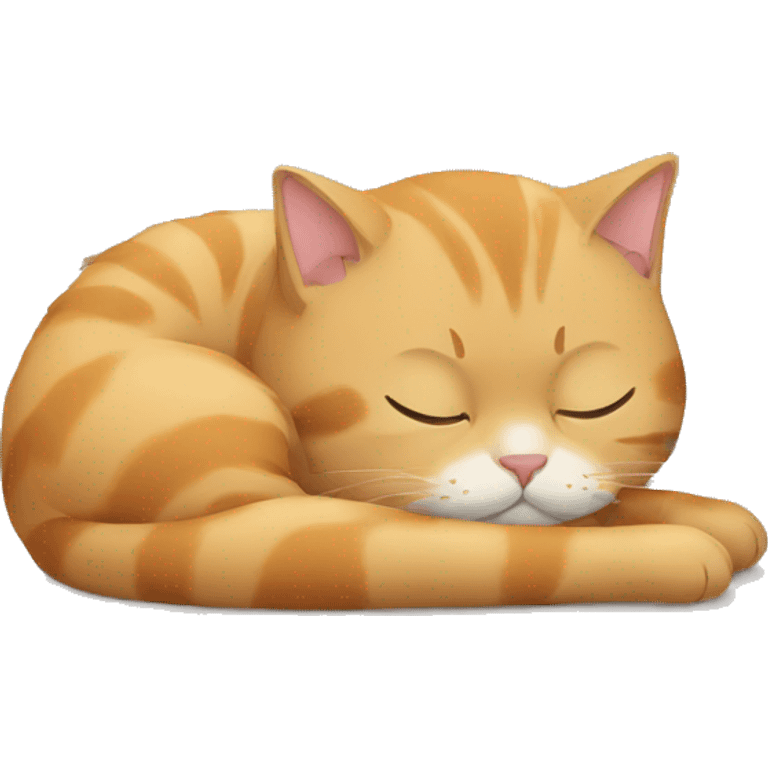 The cat is sleeping emoji