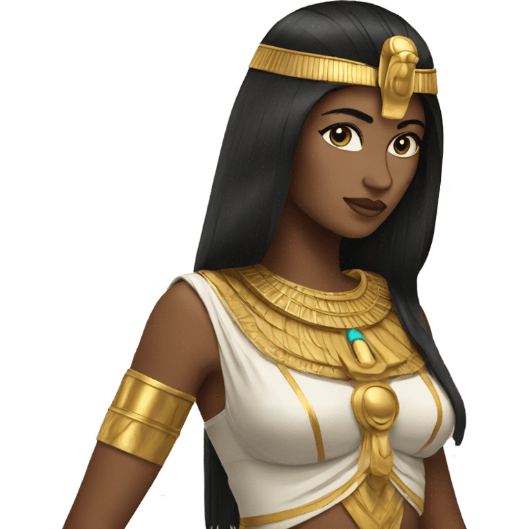 Cleopatra with long hair emoji