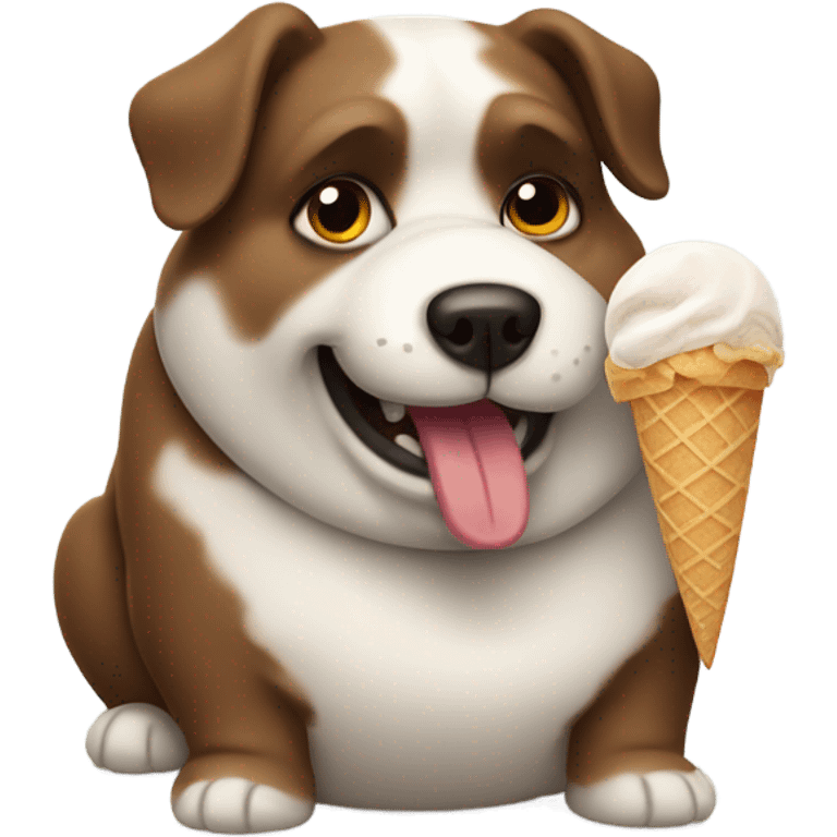 fat dog ice scream emoji