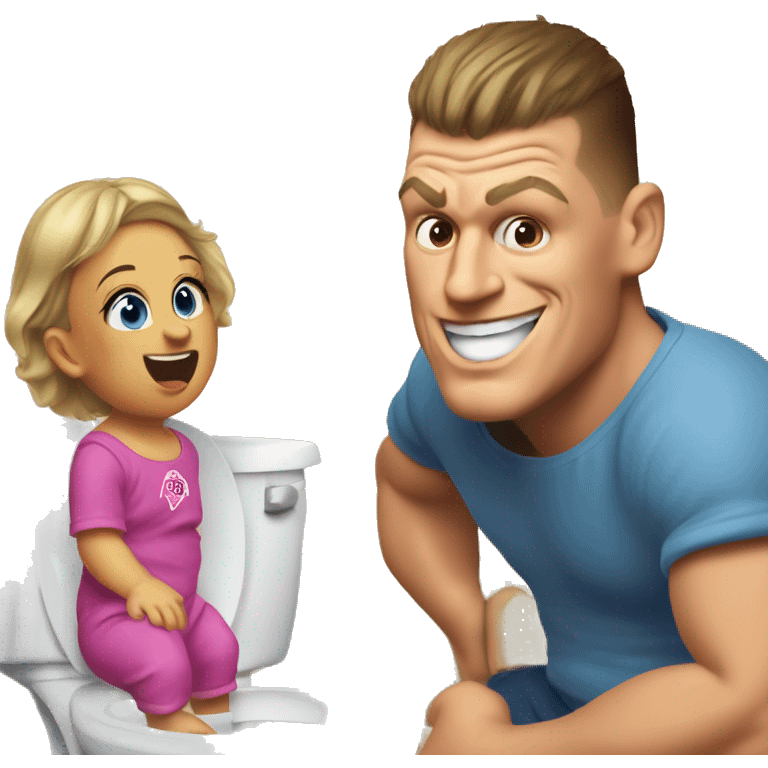 baby gronk talking to livy dunn in ohio with a grimace shake while watching skibidi toliet emoji