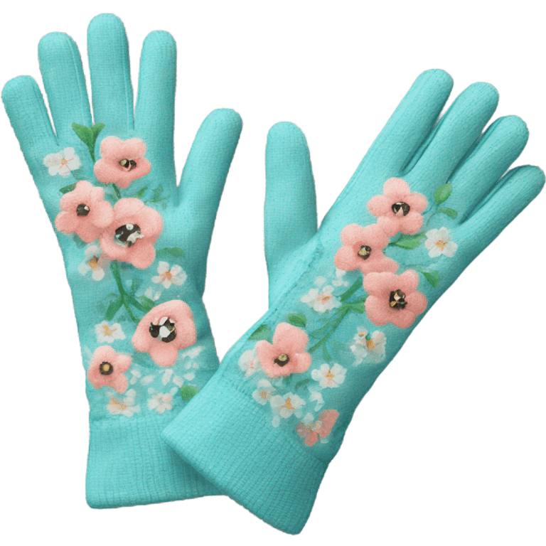 Beautiful floral finnish gloves emoji