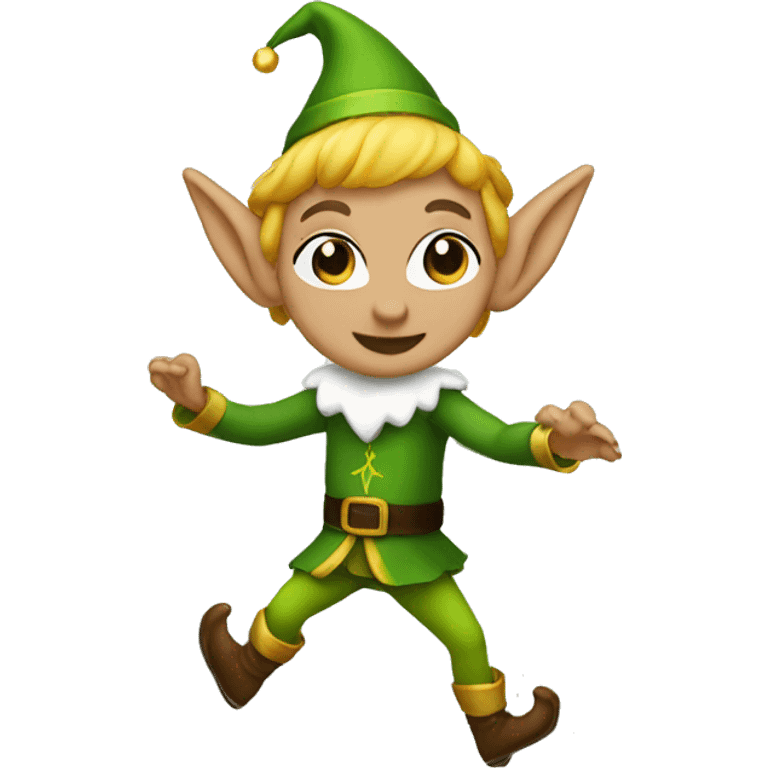 An elf dancing emoji