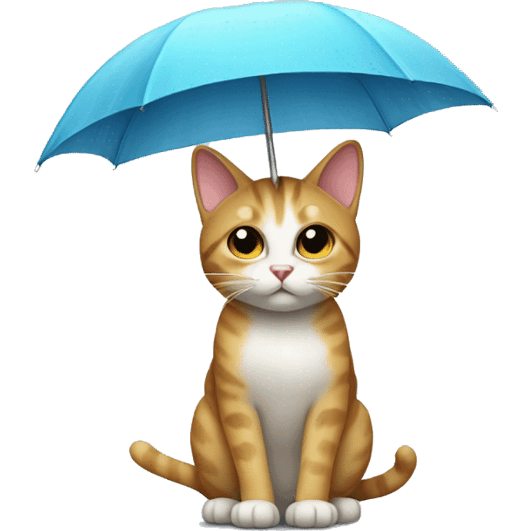 cat with an umbrella emoji