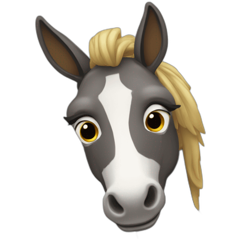 Un burro con Sara claus emoji