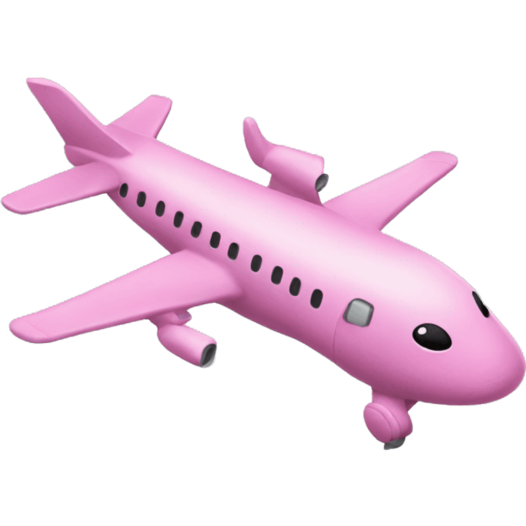 pink alligator on a plane emoji