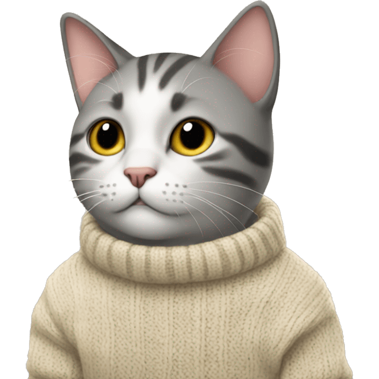 Cat wearing sweater emoji